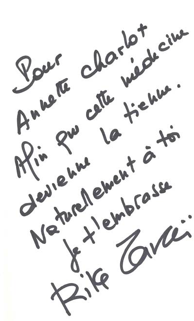 Autographe Rika Zaraï