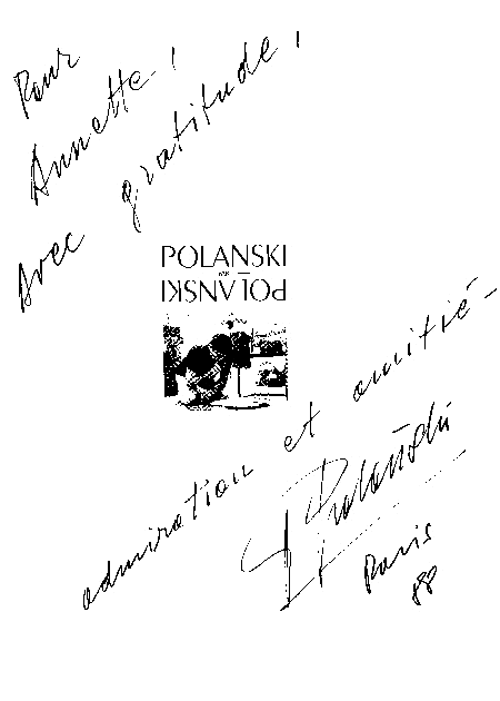 Autographe Roman Polanski